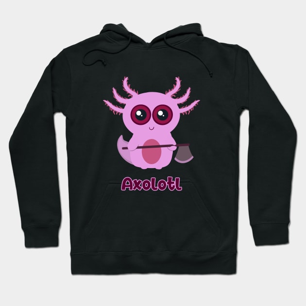 Axolotl - endangered Mexican salamander Hoodie by WatershipBound